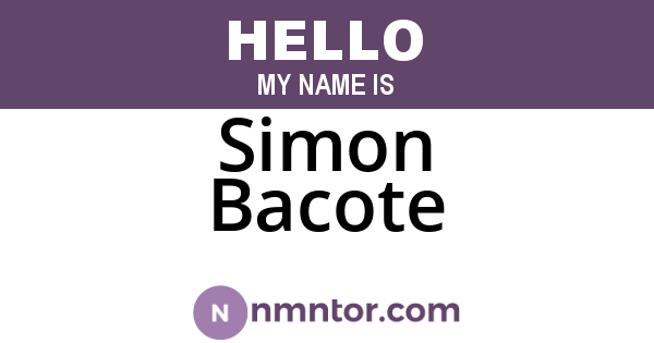 Simon Bacote