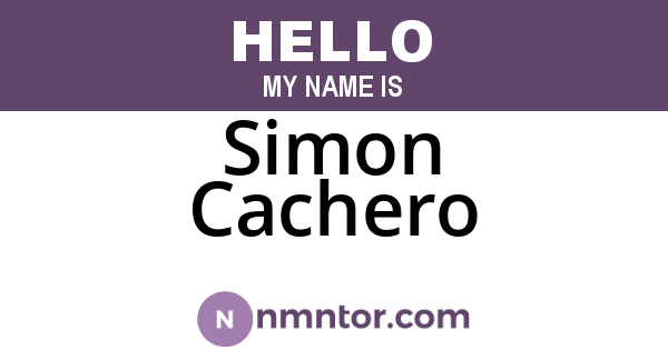 Simon Cachero