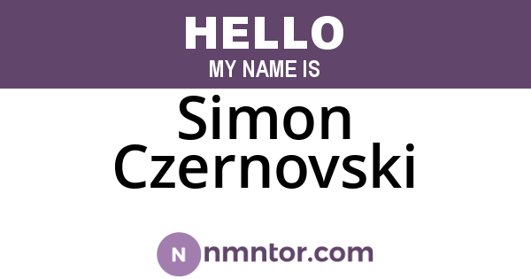 Simon Czernovski