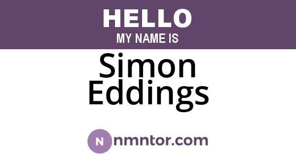 Simon Eddings