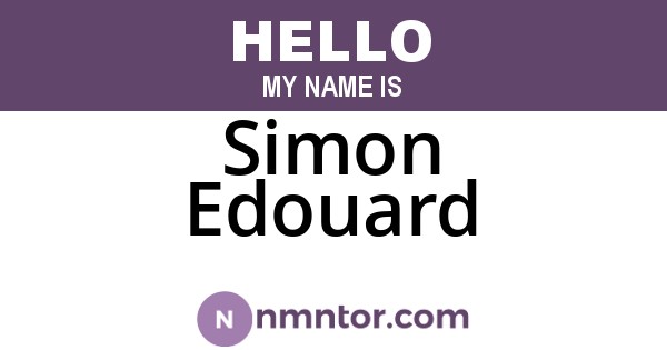 Simon Edouard