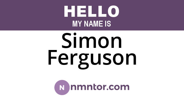 Simon Ferguson