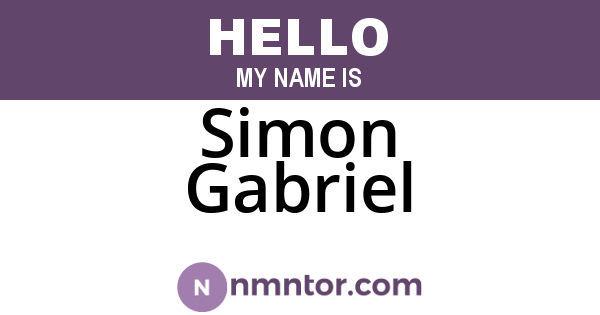 Simon Gabriel