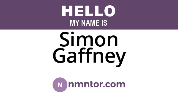 Simon Gaffney