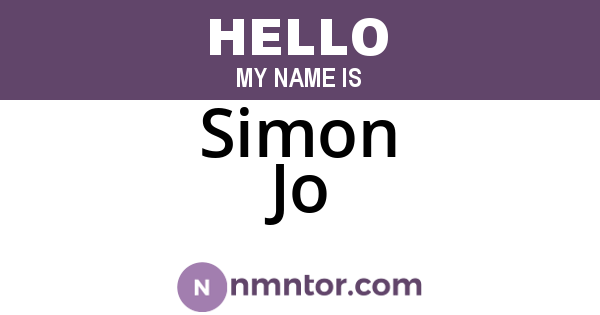 Simon Jo