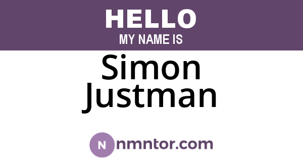 Simon Justman