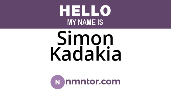 Simon Kadakia