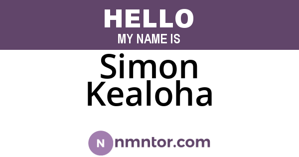 Simon Kealoha