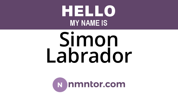 Simon Labrador