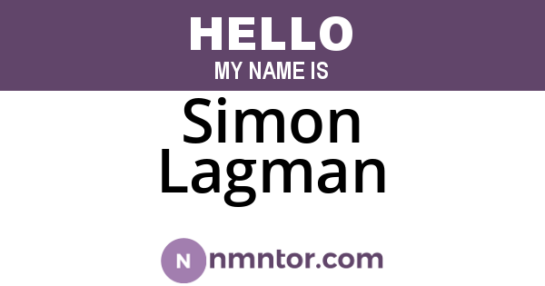 Simon Lagman
