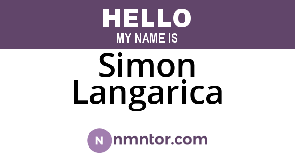 Simon Langarica