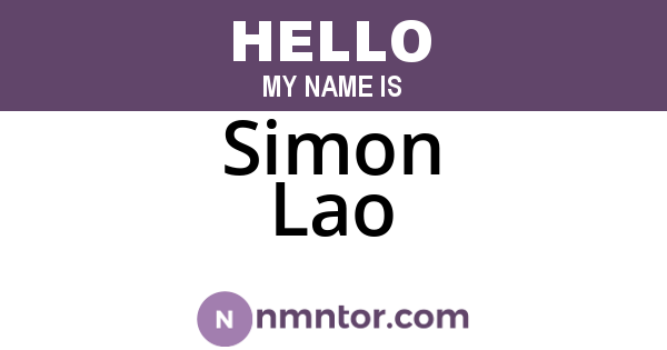 Simon Lao