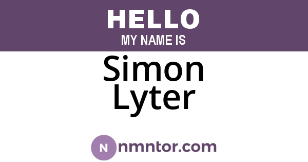 Simon Lyter
