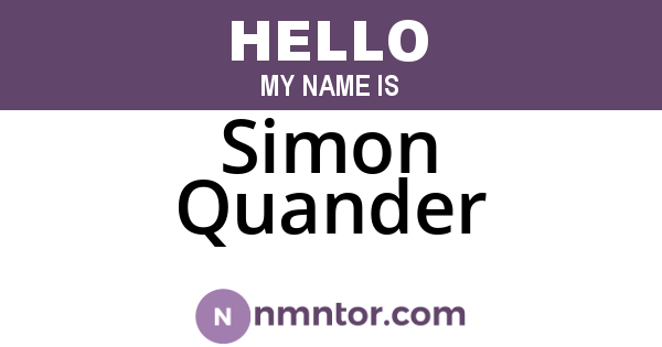 Simon Quander