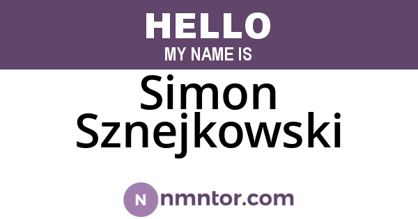 Simon Sznejkowski
