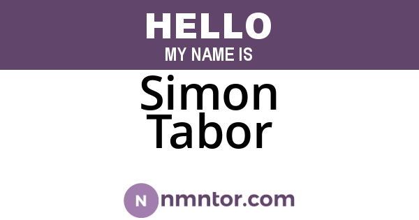 Simon Tabor