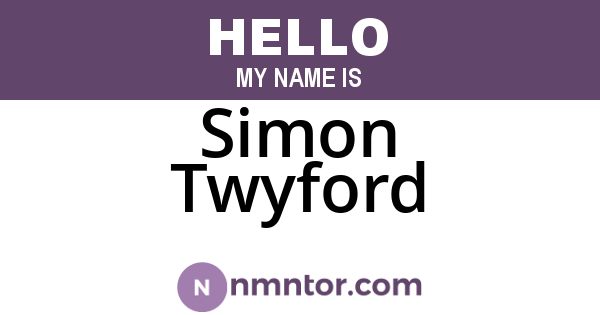 Simon Twyford