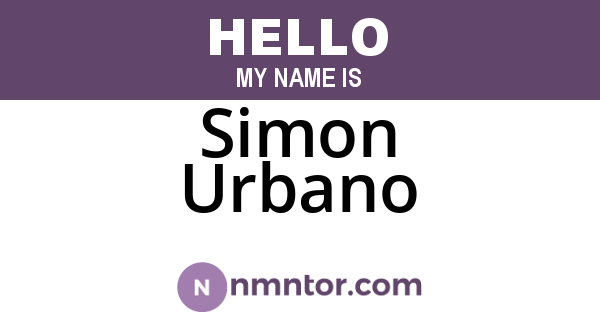 Simon Urbano