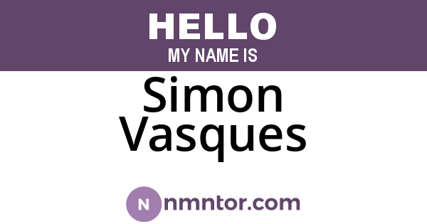 Simon Vasques