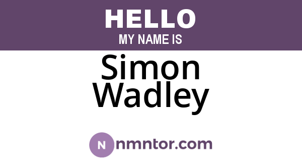 Simon Wadley