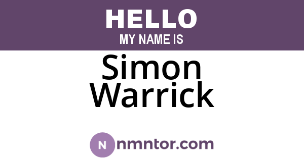 Simon Warrick