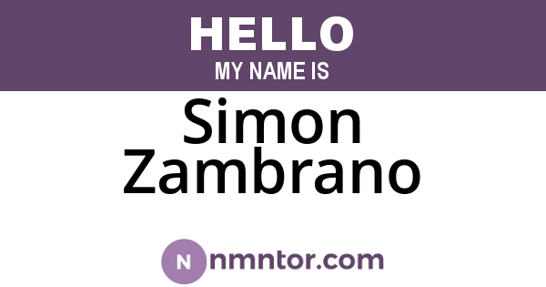 Simon Zambrano