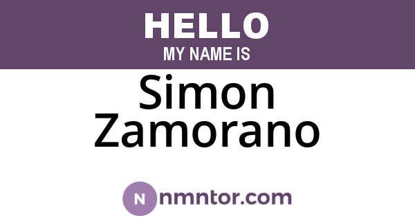 Simon Zamorano