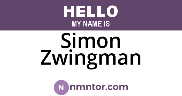 Simon Zwingman