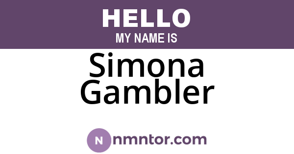 Simona Gambler