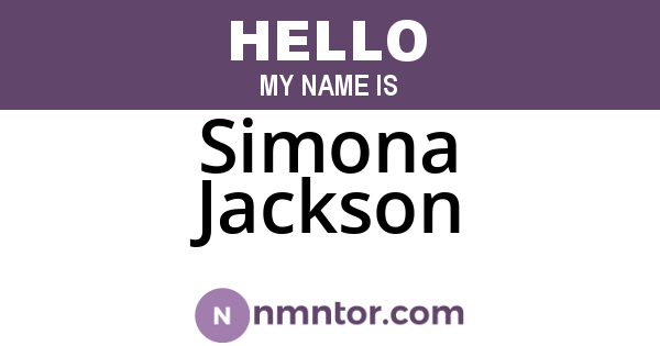 Simona Jackson
