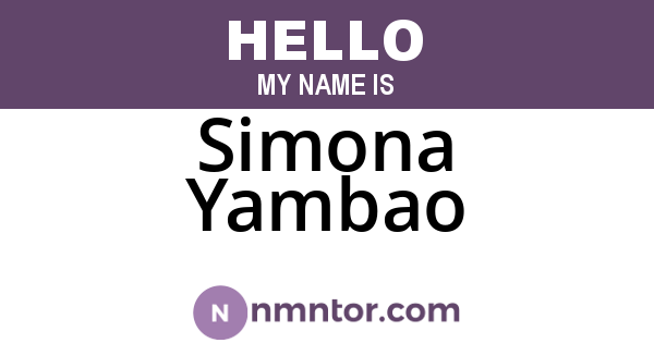 Simona Yambao