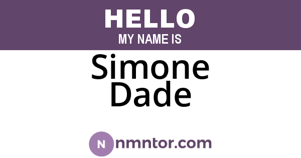 Simone Dade