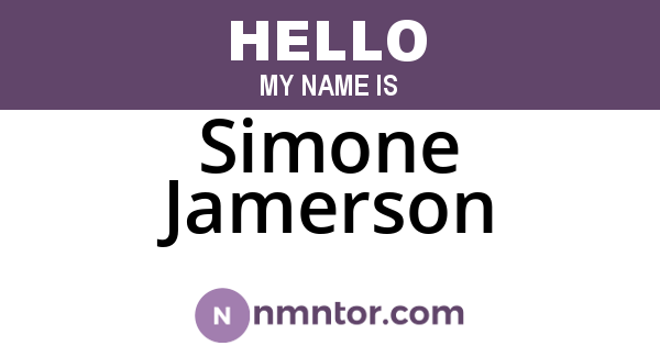 Simone Jamerson