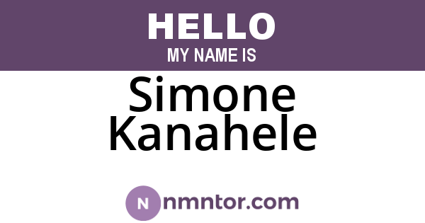 Simone Kanahele