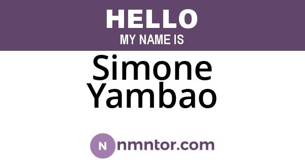Simone Yambao