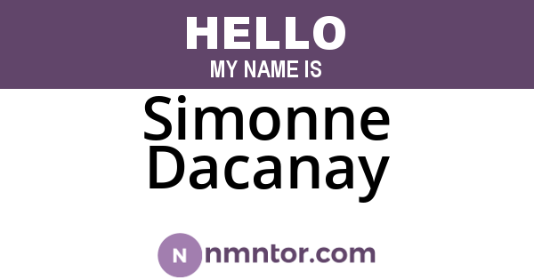 Simonne Dacanay
