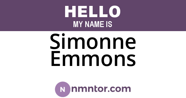 Simonne Emmons