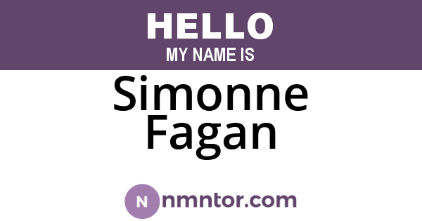Simonne Fagan