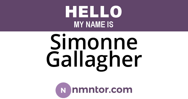 Simonne Gallagher