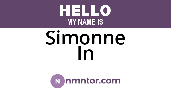 Simonne In