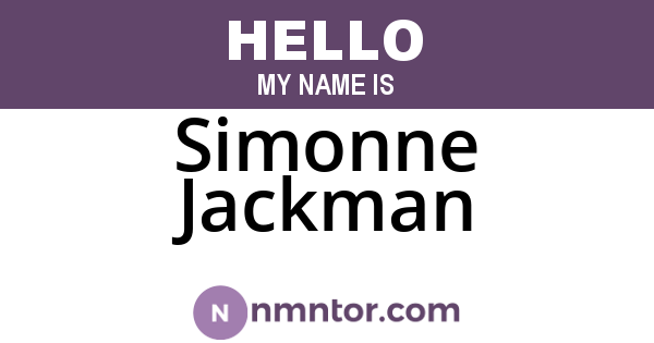 Simonne Jackman