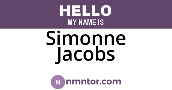 Simonne Jacobs