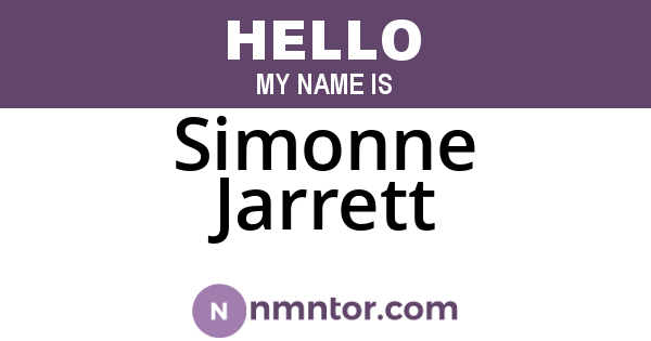 Simonne Jarrett