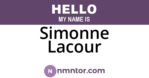 Simonne Lacour