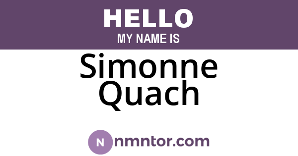 Simonne Quach