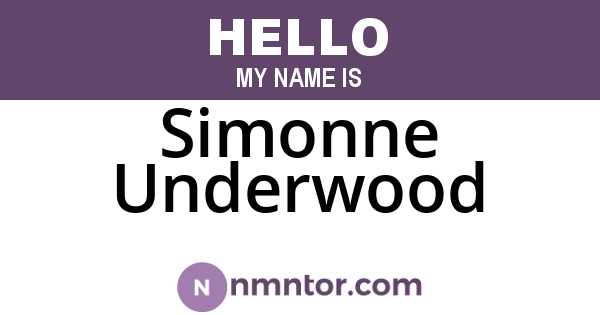 Simonne Underwood