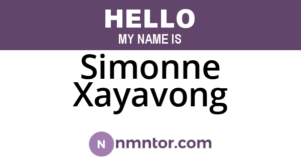 Simonne Xayavong