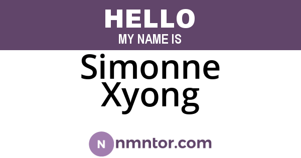 Simonne Xyong