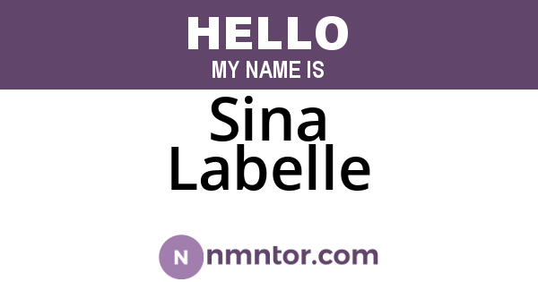 Sina Labelle
