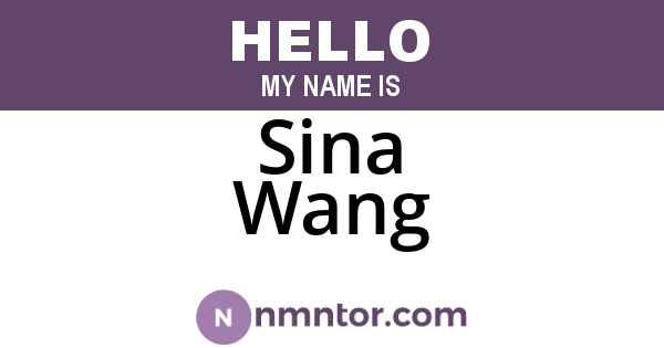Sina Wang
